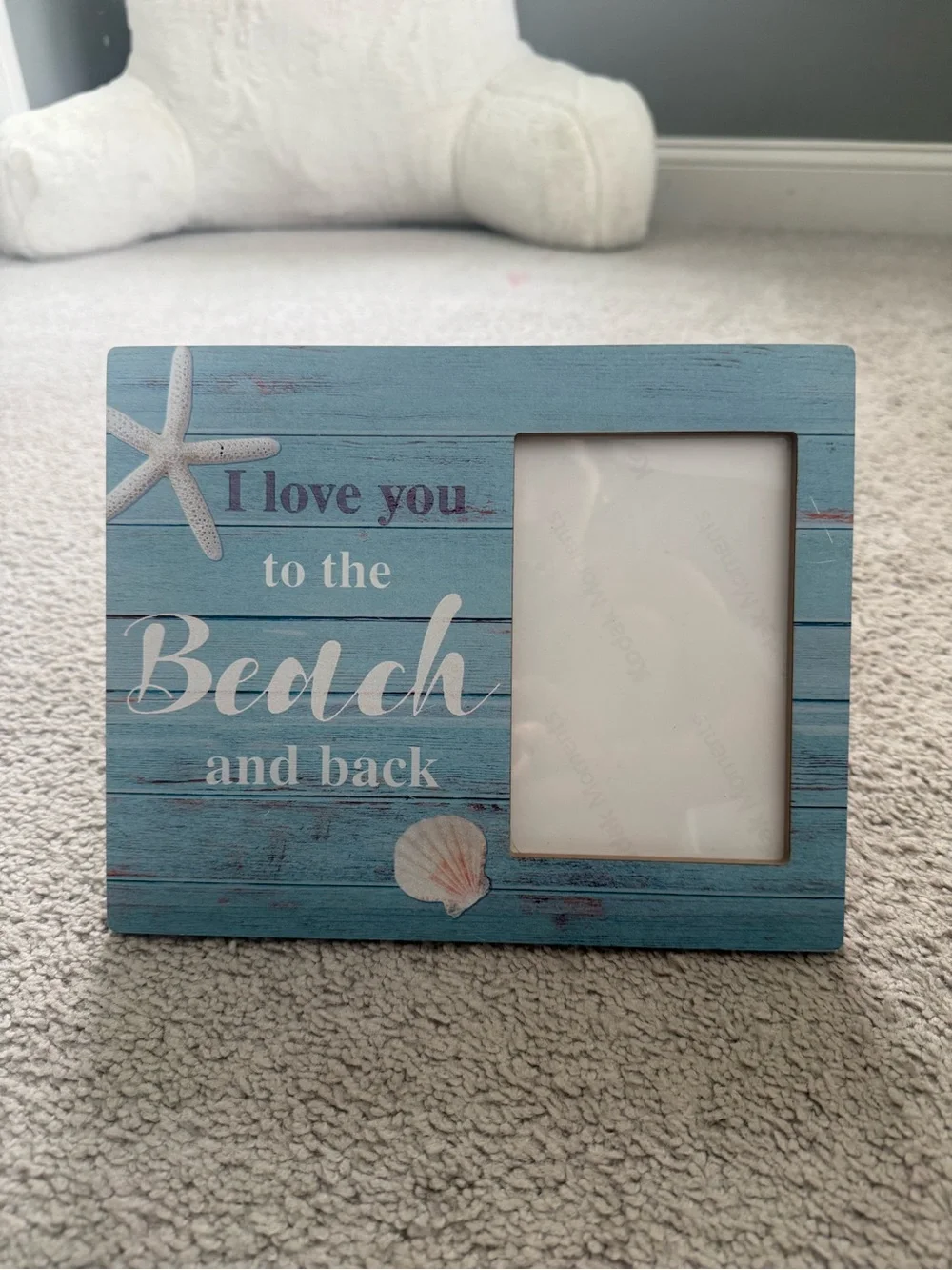 Beach Picture Frame - Light Blue 'I Love You to the Beach and Back'